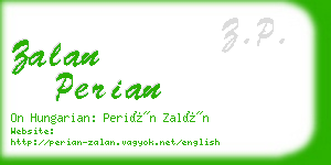 zalan perian business card